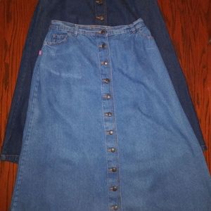 Fashion meets function denim midi skirts